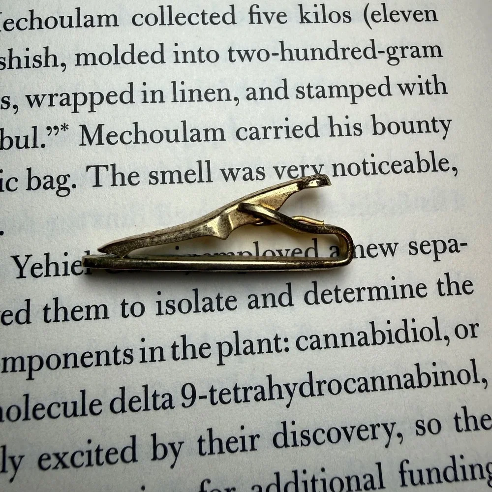 Vintage Swank Gold Tone Engraved‎ Tie Bar Mid Century Men's Accessory